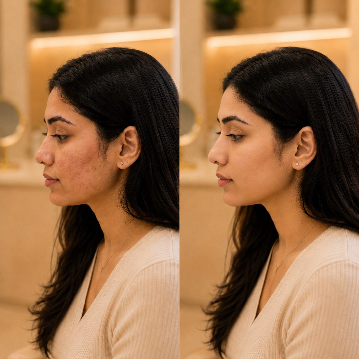 Pigmentation treatment before and after at Skelix